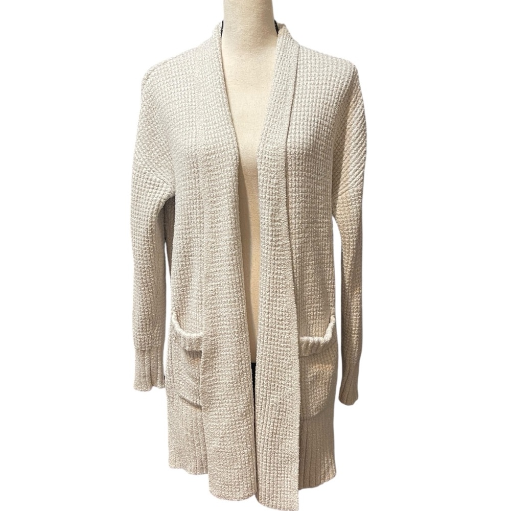 Barefoot Dreams CozyChic‎ Lite Long Weekend Open Cardigan Sweater Women's Medium